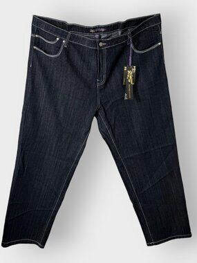 NEW Brooklyn Girl Skinny Leg Jeans | 24 Plus | Stretch Dark Wash